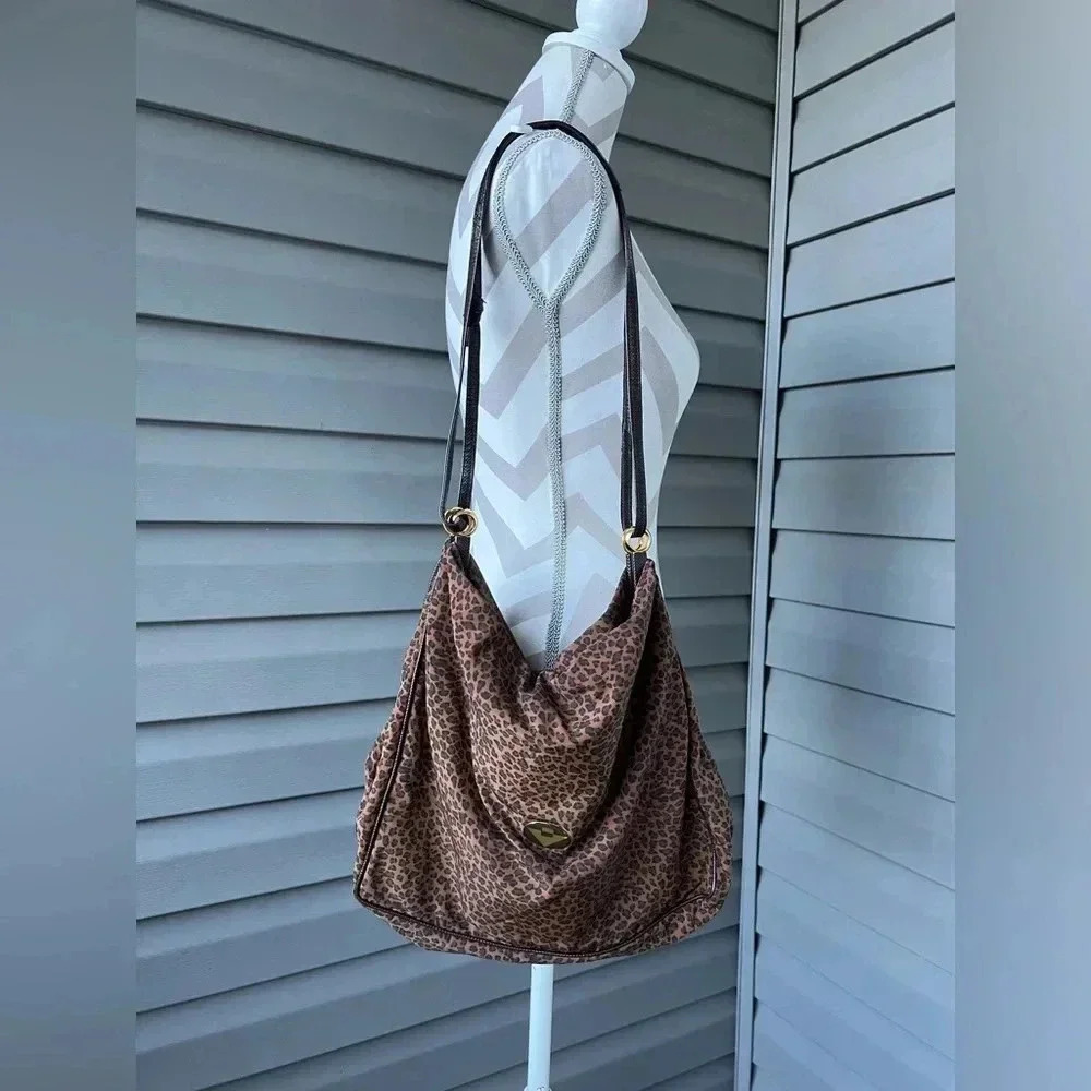 Bottega Veneta Brown Leopard Print Shoulder Bag